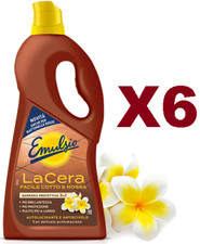 6 PZ EMULSIO LA CERA FACILE COTTO E ROSSA 725ML AUTOLUCIDANTE E ANTISCIVOLO