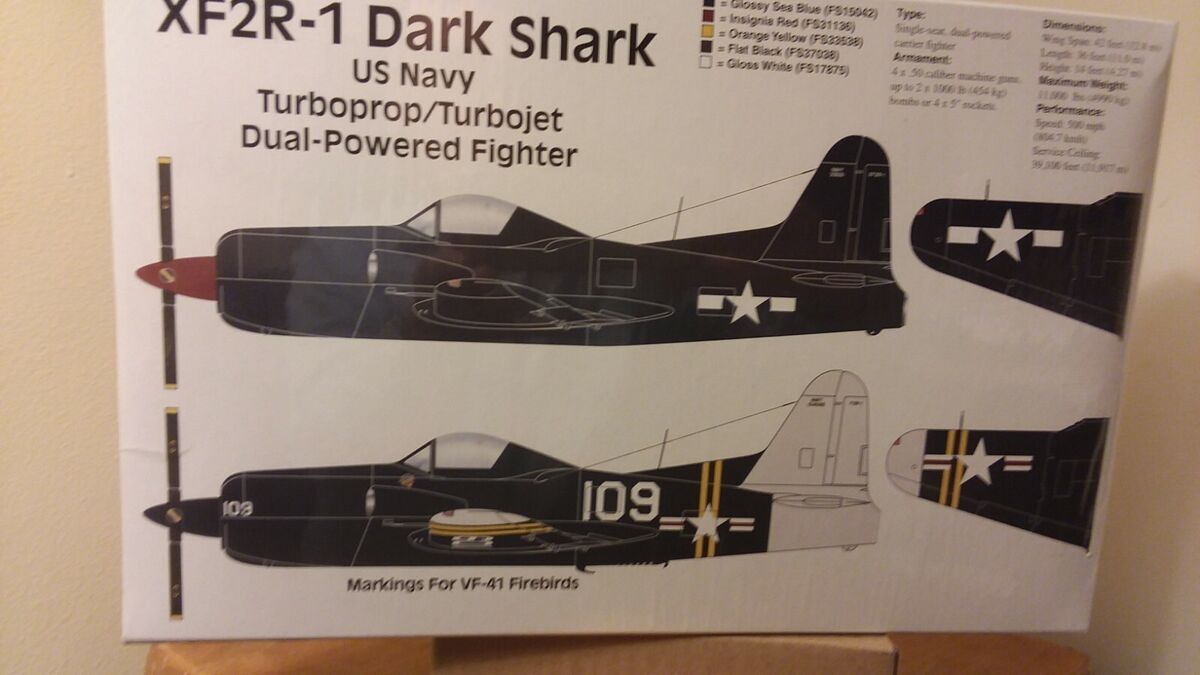 1:48 Czech Model #4816 Ryan XF2R-1 Dark Shark 1950's Navy 1:48 Czech Model #4816 Ryan XF2R-1 Dark Shark 1950's Navy