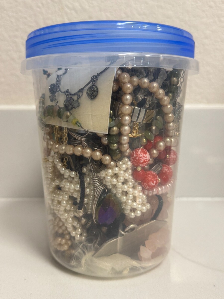 Plastic Jars Goodwill Jewelry Jar Mystery JEWELRY JAR!