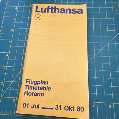 Lufthansa timetable 1980/07/01 - 1980/10/31