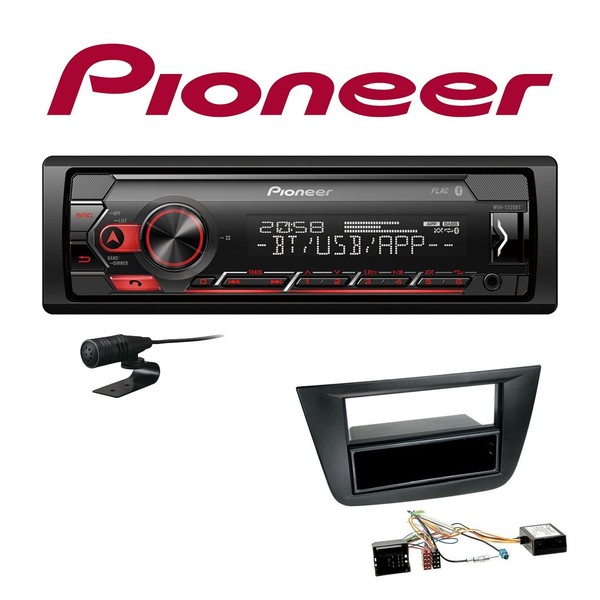 Pioneer 1-DIN Bluetooth Autoradio Android USB FüR Seat Toledo III Schwarz Canbus-image