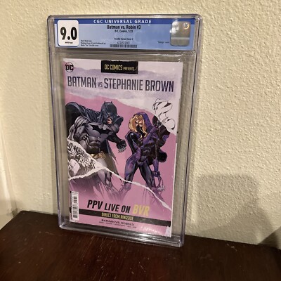 Batman vs Robin #3 Batman Stephanie Brown Vintage Fight Cover Variant CGC 9.0