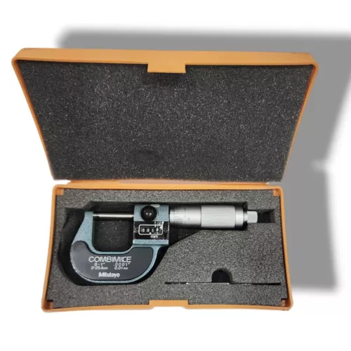 Mitutoyo Combimice Micrometer 0-1" 0-25mm No 159-211 N w/Case Japan NEW!