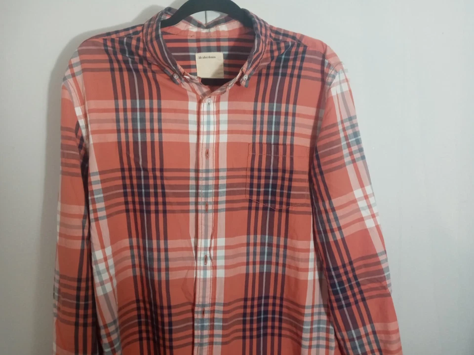 Camisa Para Hombres Life After Denim Manga Larga Botón Cuadros Multicolor Talla XL Foto 2 de 3