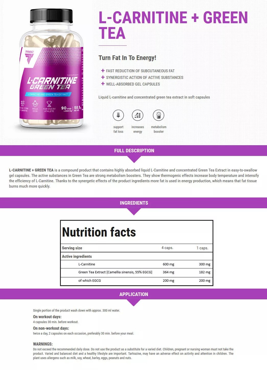l carnitine with green tea Codeage Liposomal L-Carnitine 500mg Capsule Supplement 3-Month Supply main image 0