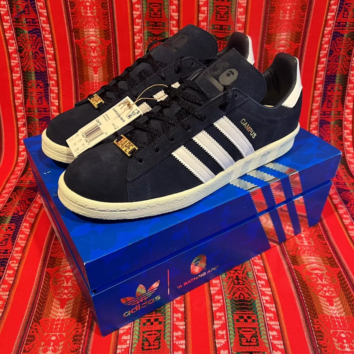 Adidas BAPE Campus 80s 30th Anniversary Men's Shoes US 9M New Limited Edition