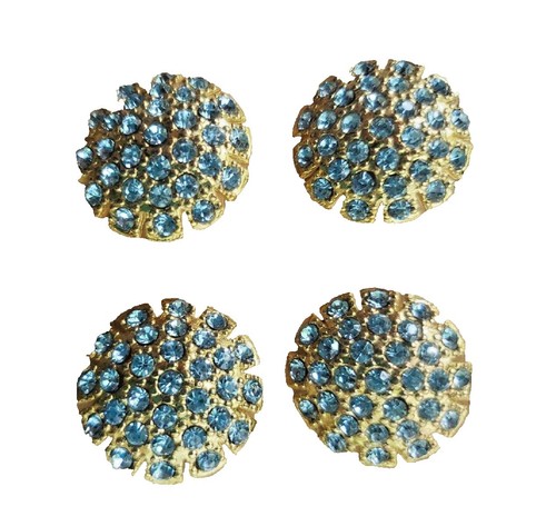 Craftisum 20-Pack Gear Shape Rhinestone Buttons - Silver, 12.5mm (1/2"), Faux Pearl & Rhinestone Decorative Sew-On