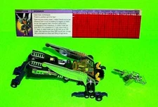 Vtg G1 TRANSFORMER Insecticon KICKBACK Action Figure Gun Tech Spec Red Decoder