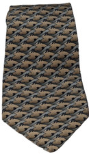 Ties to Nature  Dolphin Necktie Abstract Allover Print  Classic Fit 100 Silk