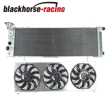 1193 Aluminum Radiator 3 Row+9" Shroud Fan For 1991-01 Jeep Cherokee XJ Comanche