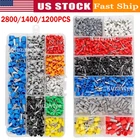 2800/1200PCS Wire Ferrules Terminals Kit Wire Insulated Cord Pin Ends Terminals