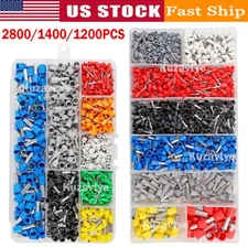 2800/1200PCS Wire Ferrules Terminals Kit Wire Insulated Cord Pin Ends Terminals