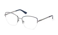 GUESS GU2939 Blue 090 Metal Optical Semi Rimless Eyeglasses Frame 53-18-140 GU