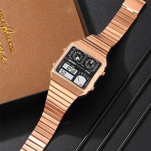 SKMEI Herren Elektronische Uhr LED Digitaluhr Jungen Mode Quadrat Quarzuhren - Bild 3 von 28