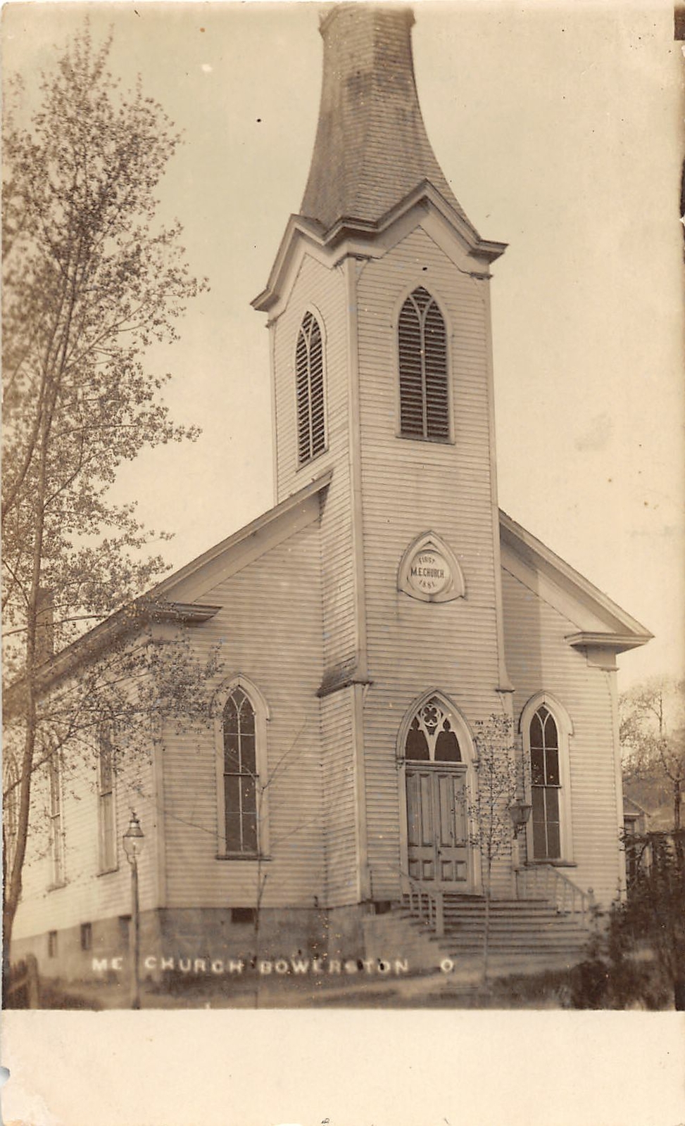 F11/ Bowerston Ohio RPPC Postcard Harrison County c1910 M.E. Church eBay