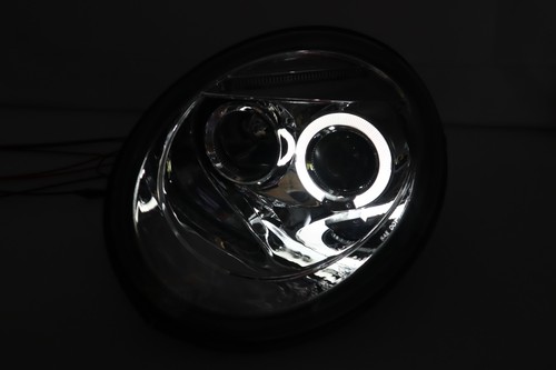 VW BEETLE 98-05 Chrome ANGEL EYE HEADLIGHTS - 1 PAIR NEW RHD - Picture 2 of 8