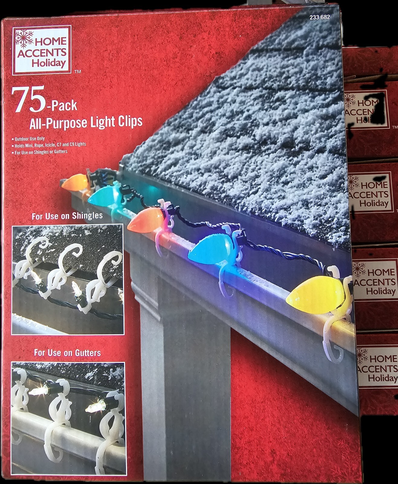 NEW HOME ACCENTS HOLIDAY 75 PACK ALLPURPOSE LIGHT CLIPS 86786801956 eBay