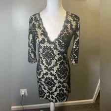 Free People Women's Fair Maiden Velvet Bodycon Black/Cream Size Small