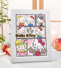 Sanrio Hello Kitty 5D Diamond Art Painting DIY Kit with Frame-NEW