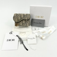 Dior Wallet Mini Trotter Saddle Gray Purse Ja...