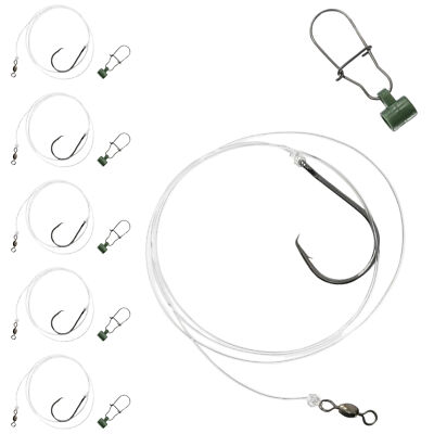 5 Pack Slider Rig 6/0 Circle Hook for Striped Bass