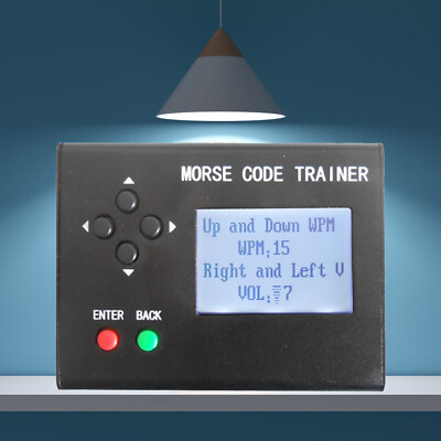 Morse Code Trainer Shortwave Radio Telegraph CW Key Learning Radio with Power 9G
