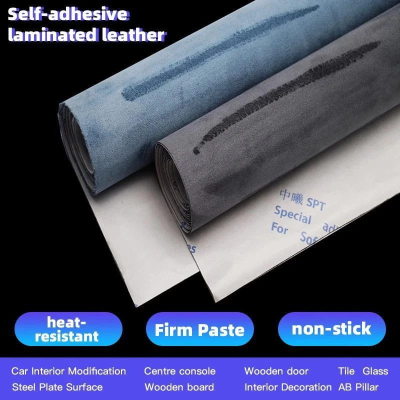 Self Adhesive Faux Suede Fabric Wrap Film Sticker for Car Interior Panel Upgrade - Image 2 of 4