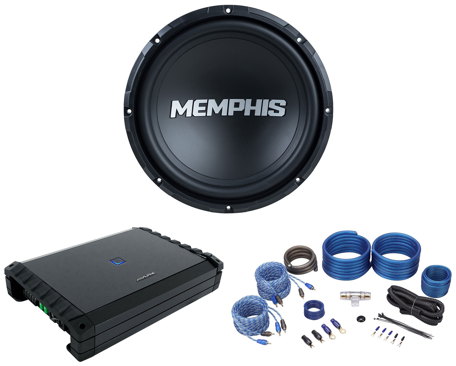 5-канальный усилитель Alpine S2-A55V S-серии мощностью 540 Вт RMS сабвуфер Memphis Sub Комплект проводов 58290₽