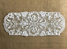 Lace Table Runner White 14" x 36" Empress Diningroom Piano Bedroom