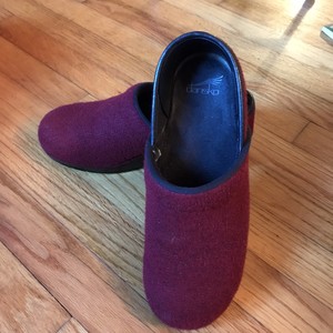 DANSKO-Red-Wool-Felt-Clogs-EUR-39-Approx-US-8-5-Made-in-Poland