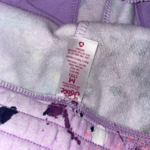 NWT Justice medium (10) Tye Dye Jogger & Hoodie Girl Fleece Sweats Purple/pink - Picture 13 of 17