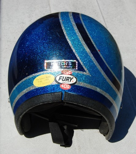 Vintage 1971 ASC Fury 400 Motorcycle Helmet from Hutch's, Eugene Oregon - Picture 12 of 14