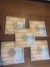5 -MAXELL Coulor 74 minute Candystripe Minidiscs. 5 Orange. Rare