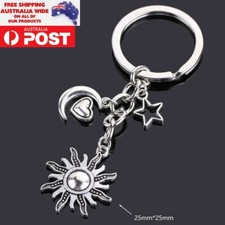 Sun Star Moon Heart keychain Keyring Accessories Jewellery Unisex Gift Xmas