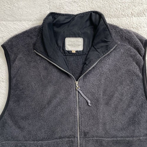 Straight Down Vest Mens XL Dark Gray Polartec Fleece Golf Full Zip Made In USA - Picture 2 of 15