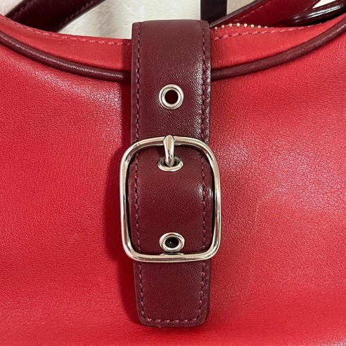Coach Vintage Schultertasche Handtasche Soho 9559 rot Leder Y2K Schnalle Hobo Handtasche - Bild 4 von 16