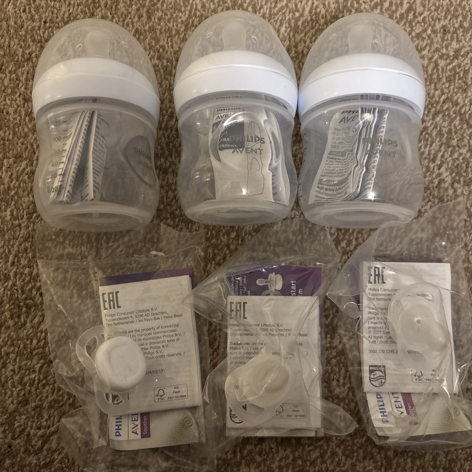 3 PHILIPS Avent Natural Response Baby Bottle 125ml Newborn 3 Soother Dummy NEW
Opens in a new window