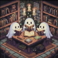 Ghost Library Halloween Diamond Painting Kit for Adults