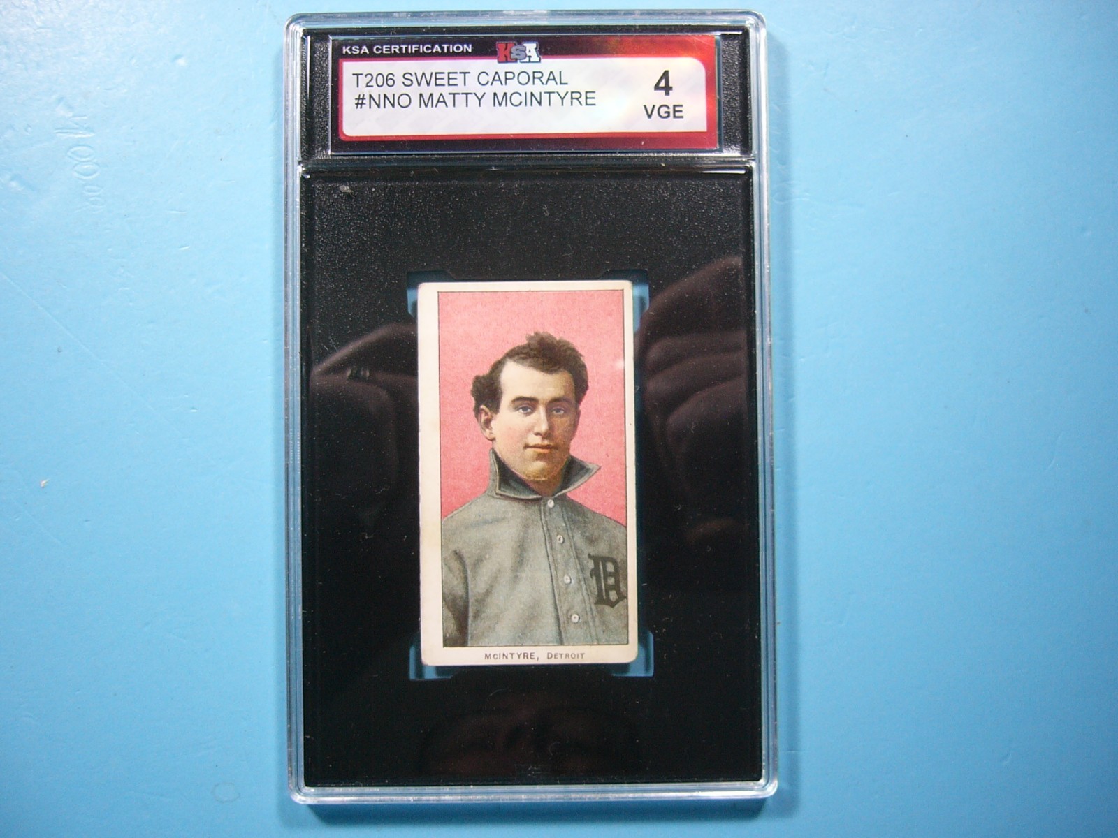 1909 T206 SWEET CAPORAL BASEBALL CARD #NNO MATTY MCINTYRE KSA 4 VG/EX 1909/11 GL
