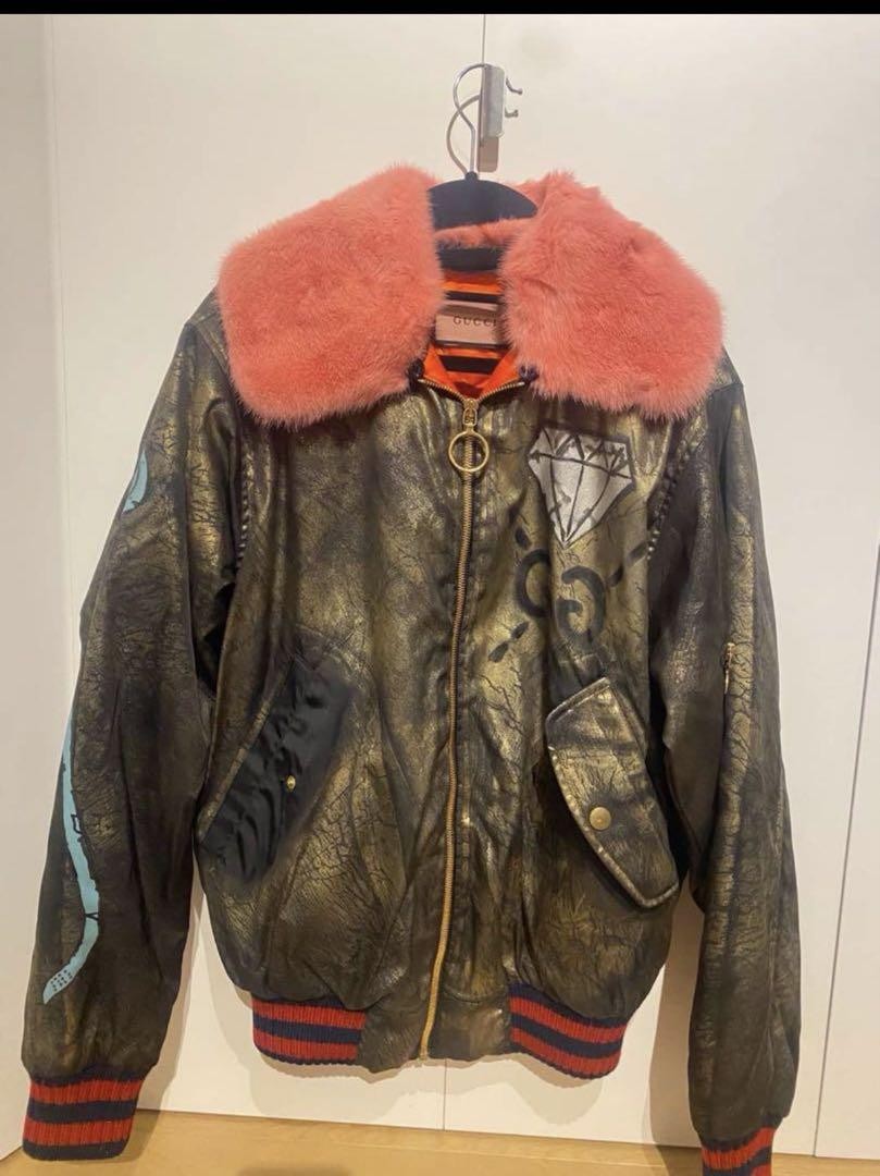 Gucci Ghost Bomber Jacket Rare Limited Edition Size 40 Used Good Condition