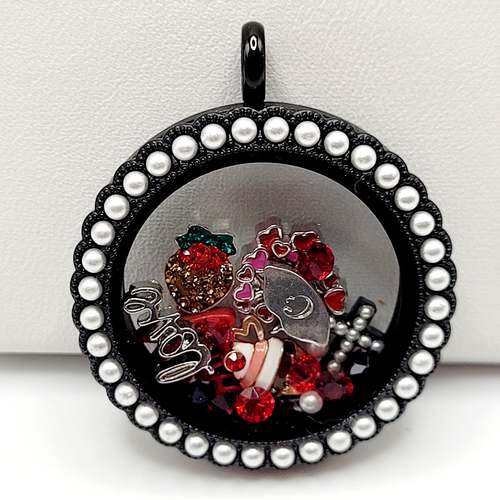 Origami Owl Round Twist Crystal Living Locket Pendant Cross Love Floating Charms - Picture 8 of 16