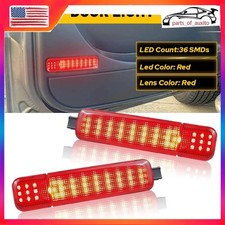 Red Door Panel Courtesy Led Light Lamp For 1995-2007 Chevy Silverado Sierra Gmc