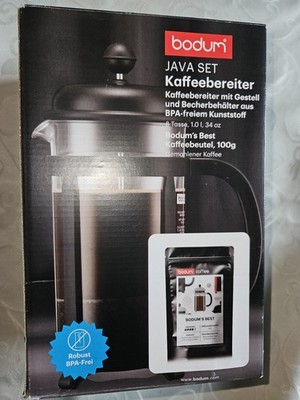  BODUM Java Set Frech Presse Kaffeebereiter 8 Tassen  Kaffeemaschine Inkl Kaffee