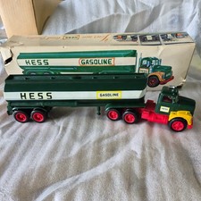 1972 Hess Tanker Truck Vintage Marx Toy Red Wheels Original Box