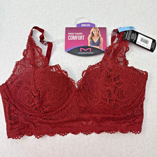 Maidenform Womens Casual Comfort Convertible Wirefree Bralette 38C Red NEW