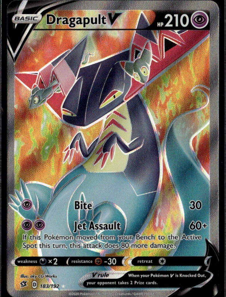 Dragapult V (Full Art) Ultra Rare SWSH02: Rebel Clash 183/192 NM | eBay