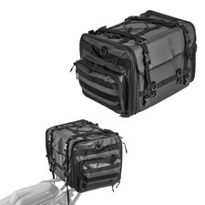 40-60L High-Density Motorcycle Luggage Bag w/ Rain Cover  Side Access