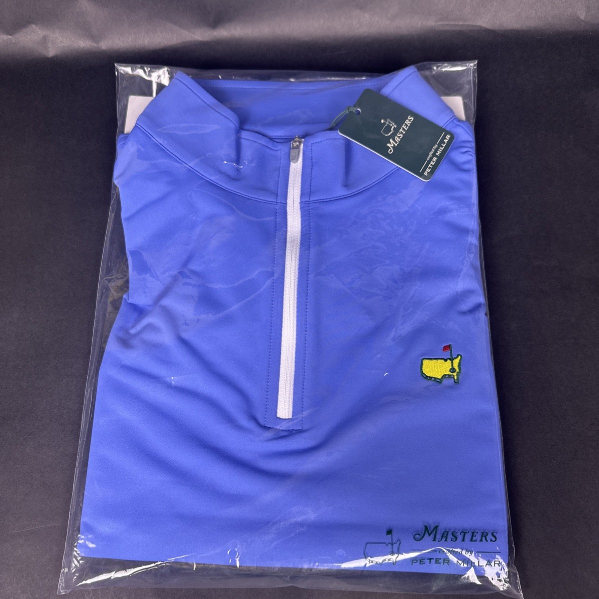 Masters Peter Millar 1/4 Zip Blue Augusta National NEW with Tags