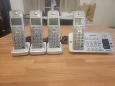  4 Panasonic KX-TGEA20S KX-TGE270S DECT 6.0 Cordless Phones Expansion Handset