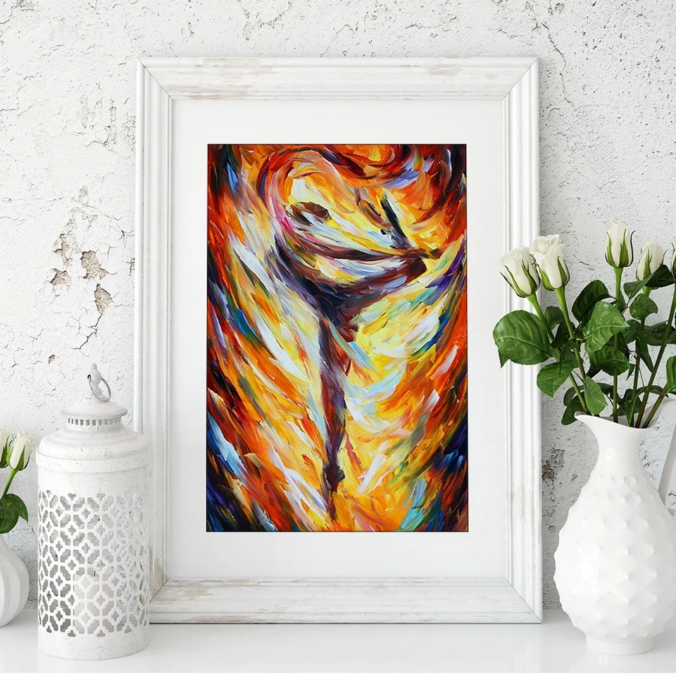 Dancing Girl Canvas Painting Abstract Wall Art Poster & Print Home Decor Mural - Image 2 of 4